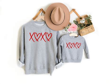 Matching Mama And Mini Sweatshirt Xoxo Sweatshirt Mommy And Etsy