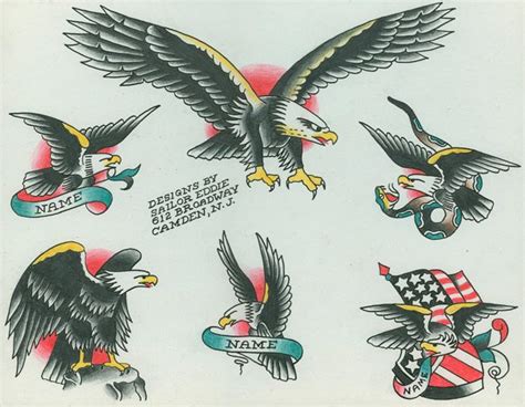 American Traditional Eagle Tattoo Flash Flash Tattooflash Tattoo