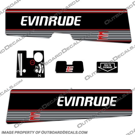 Evinrude 33hp Decal Kit 1991