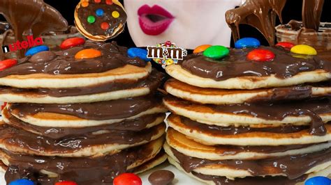 Asmr Nutella Chocolate Pancake Mukbang Asmr Pancake Nutella Youtube