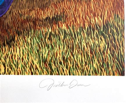 Jonathan Green Farm Woman Signed Lithograph Gullah Woman Quilts