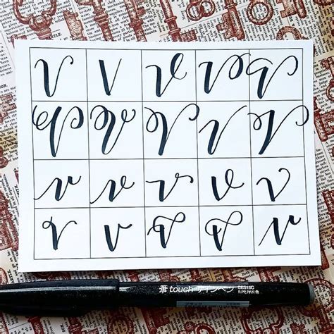 20 Ways To Write The Letter V Buchstabenvariationen Lettering