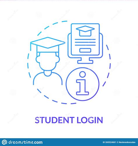 Student Login Blue Gradient Concept Icon Stock Vector Illustration Of