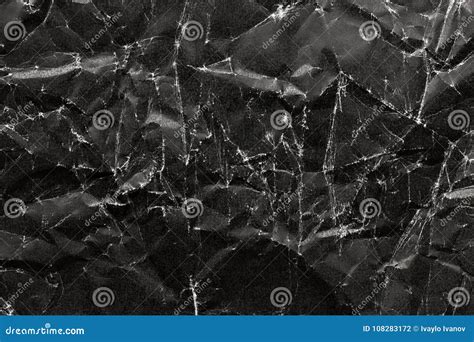 Black Crumpled Paper Texture Wrinkled Paper Background Royalty Free
