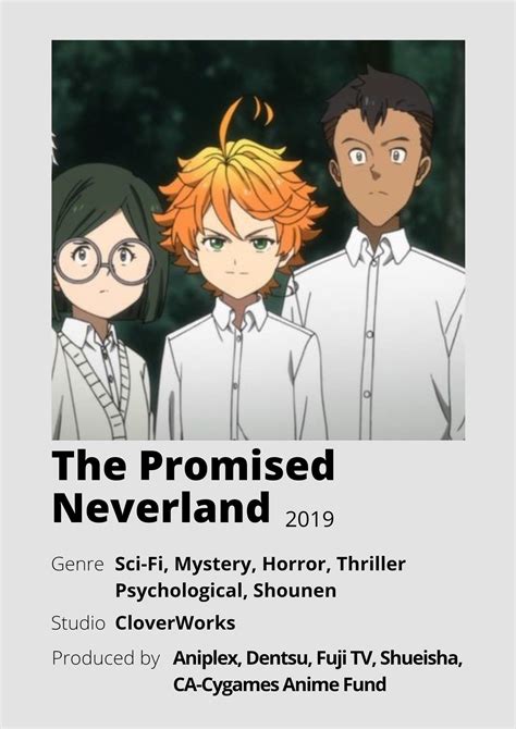 The Promised Neverland Anime Minimalist Poster Neverland