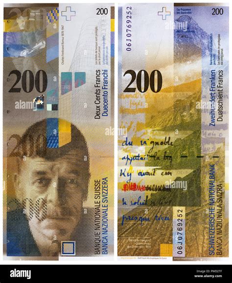200 Francs Banknote Switzerland 1997 Stock Photo Alamy