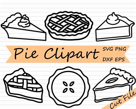 Pie Svg Pie Slice Clipart Pumpkin Pie Svg Thanksgiving Etsy México