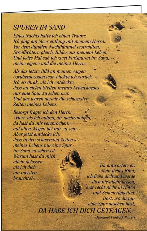 Ich ging am meer entlang mit meinem herrn. Spuren im Sand - Faltkarte Verlag am Birnbach Bücher direkt