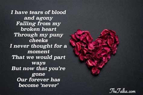 Touching Heartbreak Poems Thetalka