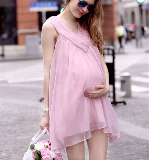 buy 2016 summer pregnancy clothing loose design elegant chiffon maternity