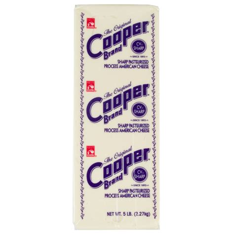 Although most cheese consumers in other countries consider american cheese of inferior quality, it was cheaper than other types so it became very popular. Cooper® Cheese CV Sharp White American Cheese - 5 lb ...