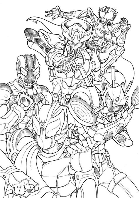 Kamen Rider All Version Coloring Page Netart Power Rangers Coloring Pictures Leprechaun