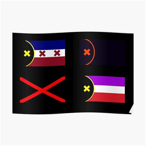 Lmanberg And Manberg Flags Dream Smp Black Poster By Artsydoodles