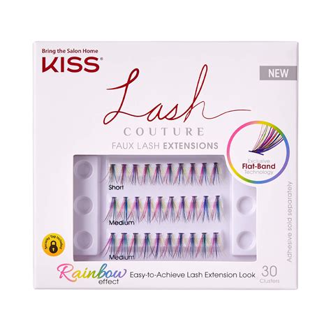 Kiss magnetic eyeliner & lash kit lure. KISS Lash Couture Faux Lash Extensions - Rainbow Effect ...