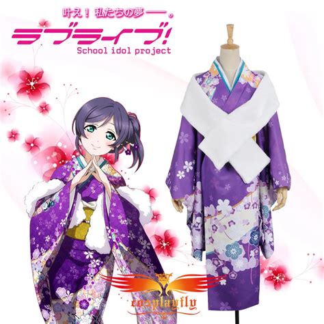 Love Live Nozomi Tojo Unawakened Shogatsu Kimono Cosplay Costume