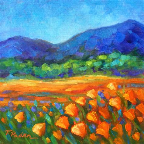 Daily Painters Abstract Gallery Landscape Painting In Bright Colors By