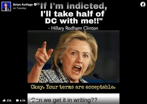 Did Hillary Clinton Say ‘if Im Indicted Ill Take Half Of Dc With Me Allsides