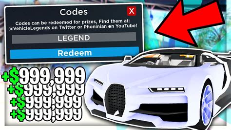 All New Working Codes For Vehicle Legends August 2021 Roblox Vehicle