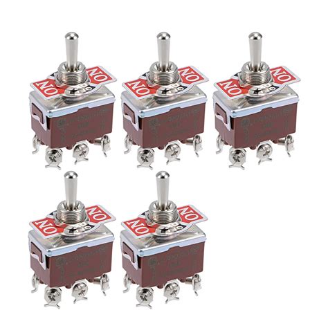 Dpdt Rocker Toggle Switch Ac15a 250v 6p Momentary Onofflatching On