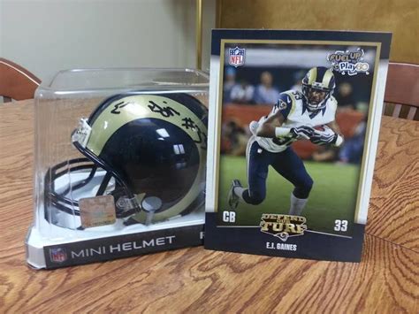 Your St Louis Rams Football Fan Will Love This Autographed Mini Helmet Of Ej Gaines Ej Is