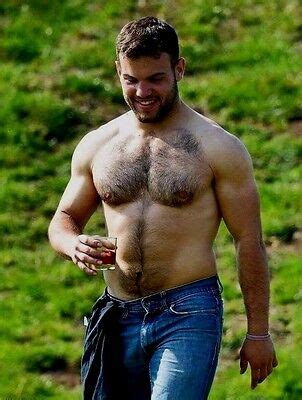 Shirtless Male Muscular Beefcake Hairy Chest Beard Close Up Hunk Photo The Best Porn Website