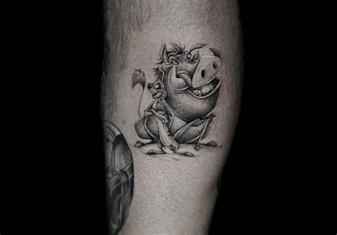 Thimon und Pumba tattoo, Realistisch Tattoo, Unterarm tattoo, linework tattoo, symbols tattoo ...