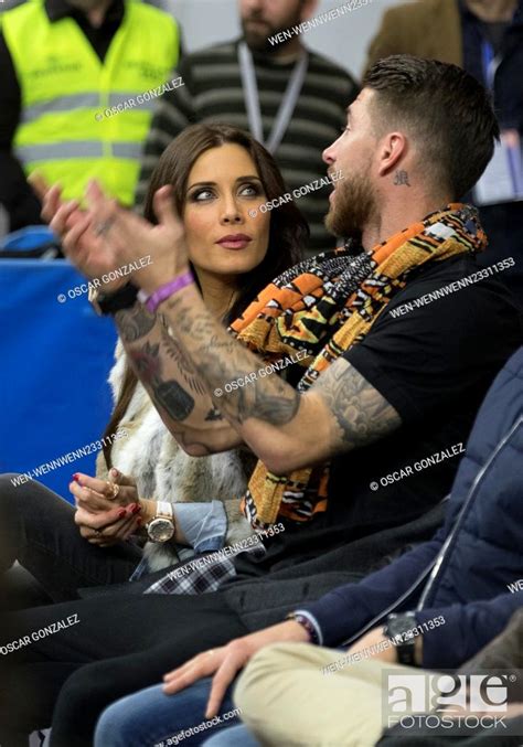 Sergio Ramos And His Wife Pilar Rubio Watch The Party Acb Basketball