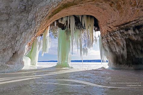 Ice Cave Grand Island On Lake Superior Munising Michigan Munising