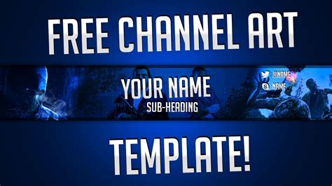 Free Gaming Channel Artbanner Template By Ryzeus Graphics Youtube