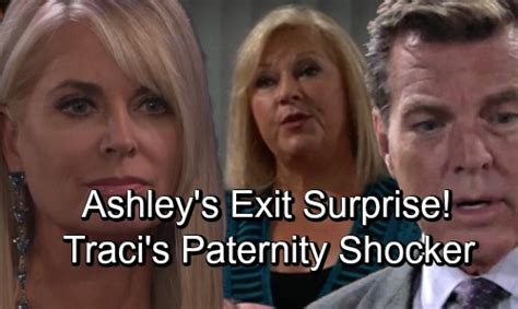 The Young And The Restless Spoilers Tracis World Turned Upside Down Ashleys Exit Brings