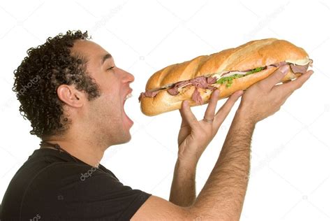 Man Eating Sandwich — Stock Photo © Keeweeboy 3733957