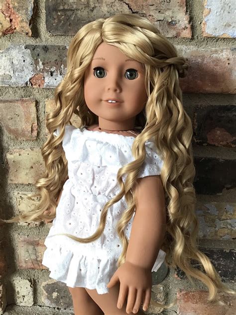 Katia Custom Ooak American Girl Doll Blonde Curly Hair Hazel Etsy