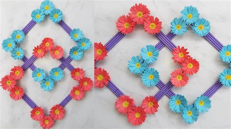 Easy Diy Wall Hanging Craft Ideahomemade Paper Flowers Wallmate