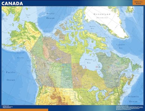 Large Wall Map Of Canada