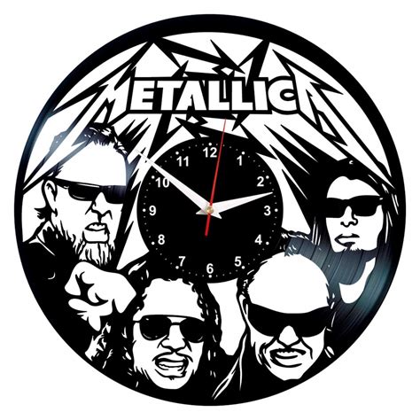 Novelty cartoon design bird light music shooting target gun alarm clock item no. Metallica Music Band Art Design Decor Handmade Vinyl ...