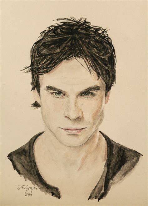 Drawing Of Damon Salvatore Easy Goimages Cove