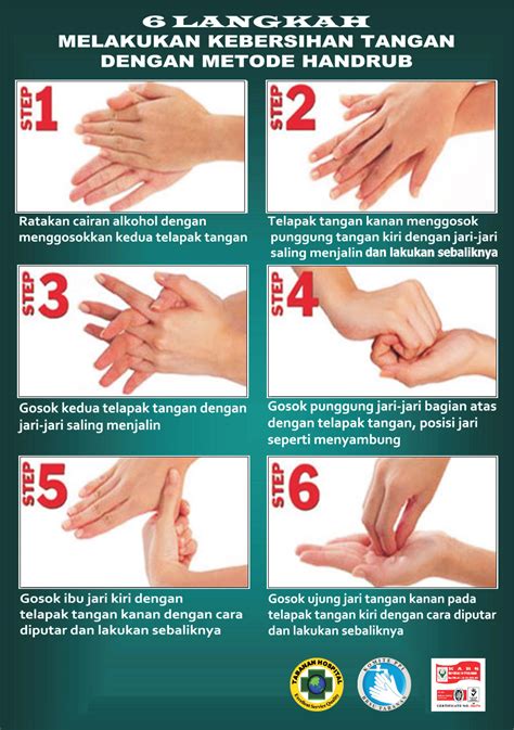 Poster 6 langkah cuci tangan pakai sabun dari germas. Poster Cuci Tangan 6 Langkah Pakai Sabun - POSTER RS ...
