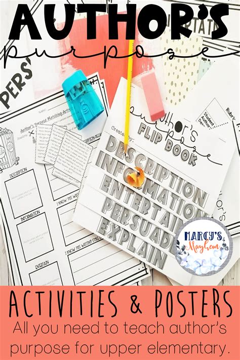 Authors Purpose Worksheets Activity For 4th Grade And 5th Grade