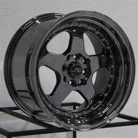 One 15x9 Jnc 010 4x1004x1143 20 Black Chrome Wheel Rims Wheels