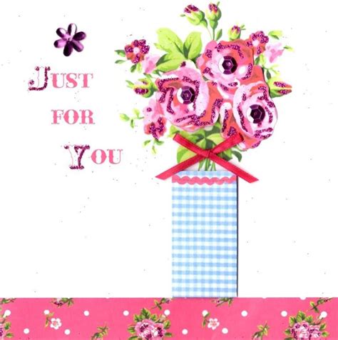 Just For You Pretty Greeting Card Cards Love Kates