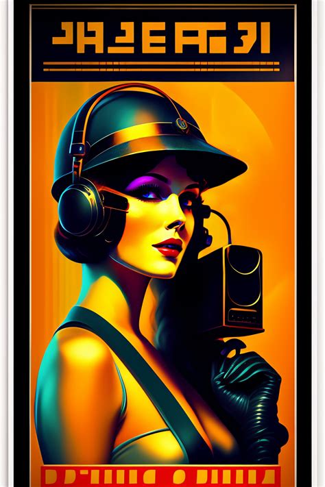 Lexica - Futuristic Vintage Medium Shot 1920's Poster with Cyberpunk