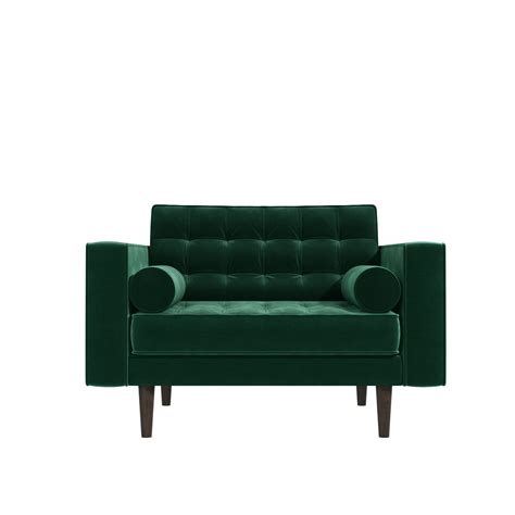Dark Green Buttoned Velvet Loveseat Elba Furniture123