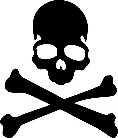 Vinyl Sticker Black Skull Crossbones Pirate Punk Biker Rub On 225