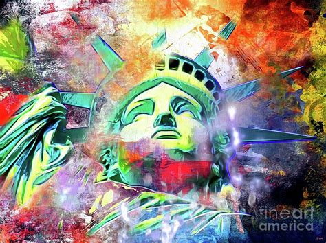 Statue Of Liberty Painted Painting By Daniel Janda Fine Art America
