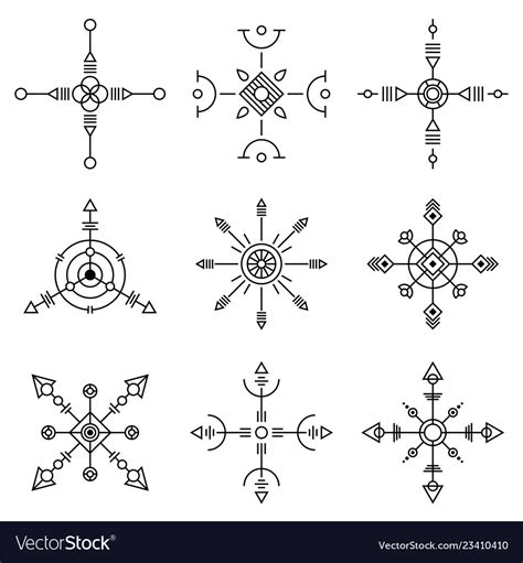 Abstract Geometry Symbols Set Royalty Free Vector Image