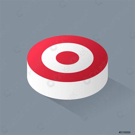 Red Target Or Podium Vector Icon Isometric Red Target Arrow Stock