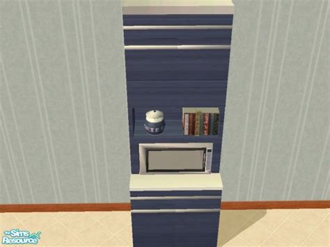 The Sims Resource Solace Kitchen Blue Recolor Microwave