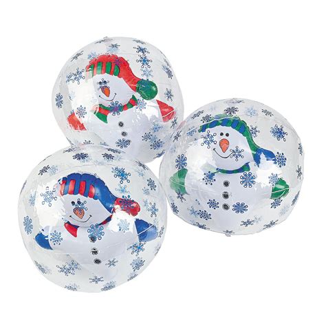 What better way decorate your home then with themes of red and white. Inflatable Snowman in Snowflake Beach Balls ...