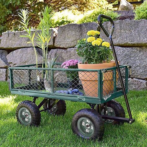 Buy Garden Carts Lawn Wagonoutdoor Utility Cart Steel Yard Dump Wagon