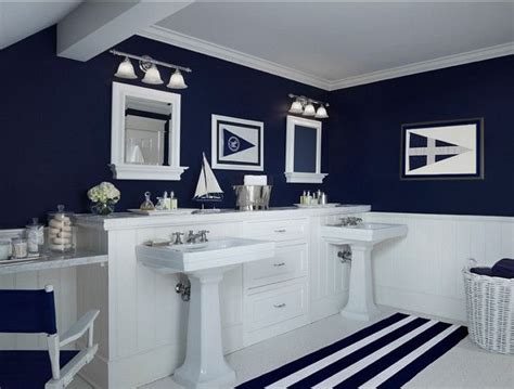 We have proposed a few navy bathroom designs and can't wait to share the install photos. 20 Beautiful Beach Bathroom Decors | Blue bathroom decor ...